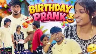 Birthday prank to husband🤣 purushan angry😤😡 #coupleprank #blackbeescouple #prankvideo