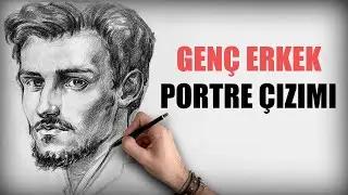 Erkek portre karakalem çizimi (HIZLANDIRILMIŞ ÇİZİM)