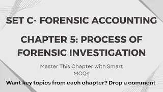 Important MCQs |  Forensic Accounting Chapter 5 | SPOM Prep Buddy | ICAI Self-Paced Module