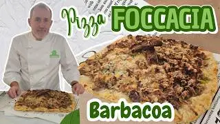Pizza de Aprovechamiento sobre Focaccia Crujiente