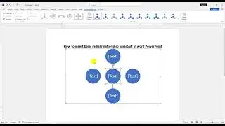 How to insert basic radial relationship SmartArt  in word PowerPoint