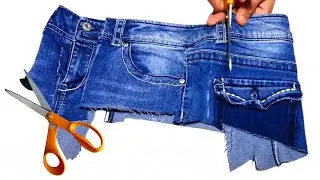 Learn how to make a stylish and comfortable denim pouch  in just a few easy steps