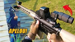 GAMEPLAY AIRSOFT | Tomou TIRO e ficou BRAVA! (ICS CXP MARS)