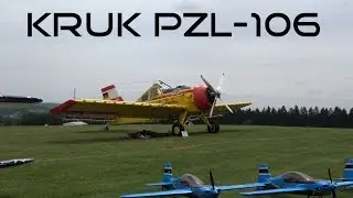 Kruk PZL-106 L&ouml;schflugzeug Vorf&uuml;hrung Flugplatz auf dem D&uuml;mpel 4K