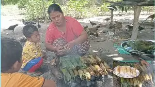 Make grilled banana cake for family/ Survival Farming Kh