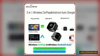 Skilldrive 2025 Ultra Mini Wireless CarPlay Adapter Wireless Android Auto AI Smart Box Intelligent
