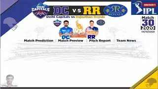 IPL 2020|Match 30|DC vs RR|Match Preview|Fantasy Team|News|Ground & Players Statistics|Head to Head|