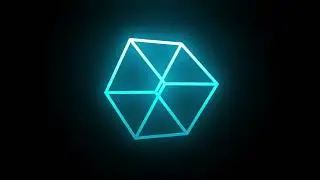 Cyan Neon Cube Rotation | FREE Futuristic 3D Motion Graphic Background Loop