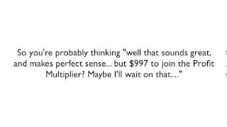 The NEF Profit Multiplier Program - Instantly Increase Your Profits By 1000%