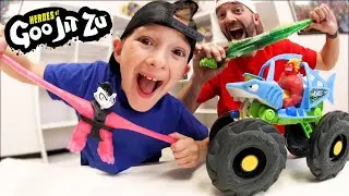 Father Son EPIC SHARK BATTLE! / Goo Shifters Goo Jit Zu!