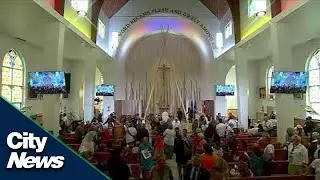 Pope attends Sacred Heart Church in Edmonton