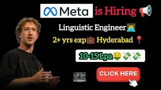 Meta is Hiring 📢 | Linguistic Engineer | Hyderabad #alonewalkerksjobs 
