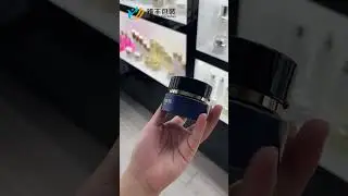Yafeng dark blue skincare glass bottle set with black gold plated cap