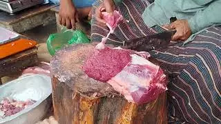Amazing meat cutting Skills ll cutting huge cow leg#beef #meatprocessing #beeffry 