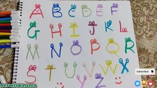 ABCD Alphabet Drawing for Kids | Learn A to Z with Cute Letters | Easy Alphabet Art|ArtWithRajalba