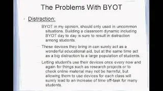 ED 4623 - Blog Response #4 - BYOT in The Classroom