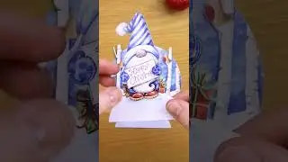 Christmas Gnomes DIY Pop Up Card 🎄 ASMR Crafting #asmr #asmrsounds #craft