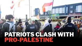 Patriots FACE OFF against Pro-Palestine protestors in Bristol