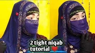 Double tight niqab tutorial and style 2021  ❤️ 2  tight niqab style 💕 niqab tutorial pin less 📌
