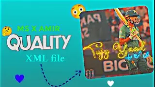 MS X AMIR Glowing Text Tutorial (+preset)(+XML) || How to Edit Cricket Videos 