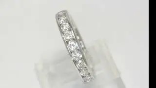 Diamond Eternity Wedding Band Anniversary Ring 2.18CT Platinum 4MM Size 6.75 - 33730