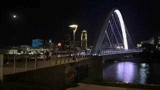 Des Moines River Night Walk 4K | October 2023