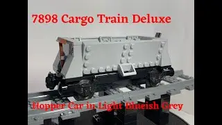 Lego 7898 Cargo Train Deluxe - Hopper Car in Light Blueish Grey