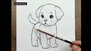 How To Draw A Dog Step By Step | Dog Drawing Easy 