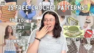 25 FREE Summer Crochet Patterns For You To Try! Trendy & Beginner Friendly Too! Bloom Stitch Studios