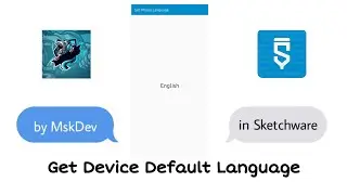 Get Default Device Language | Easily in Sketchware | MskDev