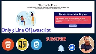 Simple JavaScript Project | Quote Generator Engine 🔥🔥 HTML CSS JS
