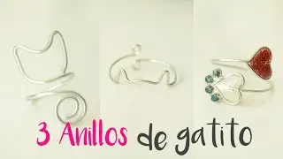 Cómo hacer ANILLOS DE ALAMBRE con formas de gatito 261 😍😍