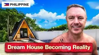 Installing 24v pool lights for safety | A frame cabin construction Philippines - Week 24