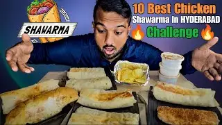 ASMR Shawarma Eating Challenge 10 Spicy🌶️🥵| Completed Or No ??😵 | Mukbang | @RoccoEatz
