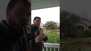 Flooded road and native americsn flute music. #flood #texas #flute #water #ocean