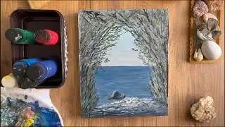 Painting a Hidden Path to the Sea &mdash; Peaceful Coastal View under Relaxing Music