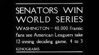 1924 World Series Champion Washington Senators