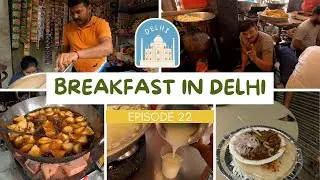 Breakfast in Delhi | North Delhi | Food Vlog | Street Food | Chole Bhature | Lassi | Samosa | Ep 22
