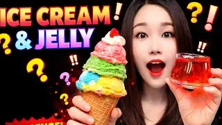 Strawberry 🍓 and Ice-cream and chocolate eating challenge #cartoon #jelly #chocolate 