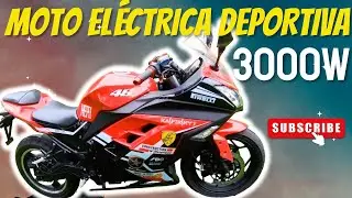 Pruebas a una moto el&eacute;ctrica Deportiva tipo ninja de 3000W Quito-Ecuador 🇪🇨