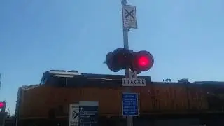 UP Train  Burbank California Ped Crossing