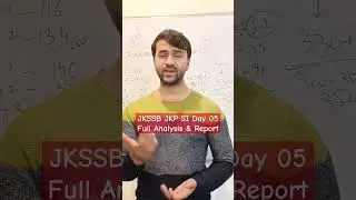 JKSSB JKP SI PET DAY 05 Jammu In Depth Analysis & Report #jkssb #jkssbnewupdate