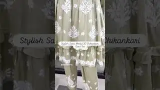 Stylish Satin Modal 3D Chikankari Cord Set