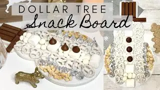 DOLLAR TREE DIY Snack Board | Christmas Candy Board | Holiday Dessert Board Charcuterie Board How To