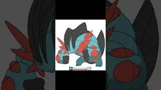Day 1: Drawing Mega Swampert #shorts #pokemon #drawing #art