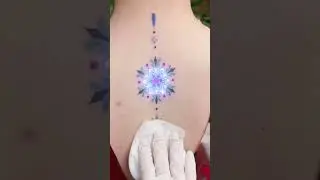BACK SNOWFLAKE  TATTOO ❄️ 2023 - LIGHTING TATTOOS OFFICIAL #tattoo #shorts #viral