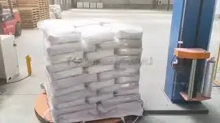 Customer's feedback: pallet pre-stretched film wrapping machine.#wrapping #wrappingmachine #film