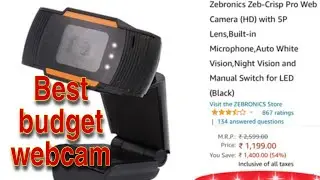 Веб-камера Zebronics ZEB CRISP PRO | Ночное видение с 5-кратным объективом | Бюджетная веб-камера...