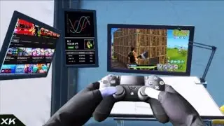 Mis manos Mientras juego a Fortnite