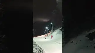 Завершаем вечернее катания кп#mauntains #snow #горы #free #music #freedom #song